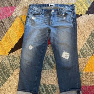 EXPRESS Modern Boyfriend Capri length Distressed Women’s Jeans size 8